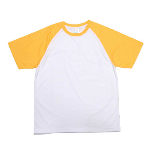 Bílé tričko se žlutými rukávy JSubli Apparel Sublimační termotransferový tisk