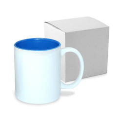 Hrnek ECO 330 ml s modrým vnitřkem pro sublimaci + krabička 