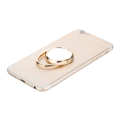 Otočný držák na prst pro smartphone - zlatý