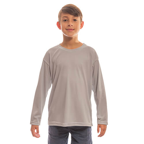Solární tričko pro mládež s dlouhým rukávem pro sublimaci - Athletic Grey