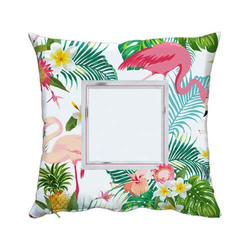 Dvoubarevný saténový povlak na polštář 50 x 50 cm pro sublimaci - Flamingo