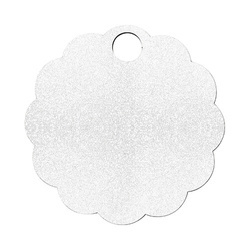 Vláknitá jmenovka se třpytkami na hrnek 1200 ml pro sublimaci - chryzantéma