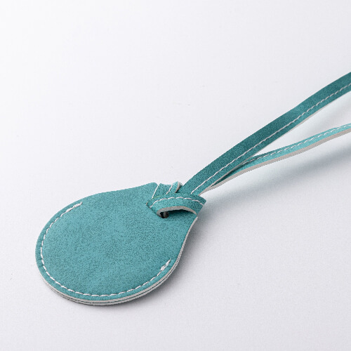 Kožená visačka na popruh zavazadla / pouzdro AirTag pro sublimaci - zelená