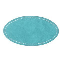 Oválný kožený odznak 8,2 x 4,4 cm pro sublimaci - zelený