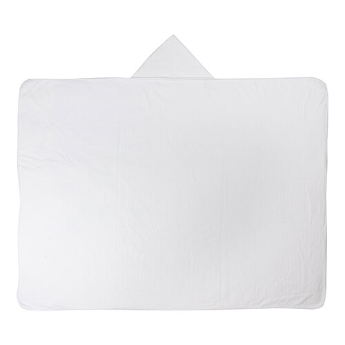 Deka z mikrovlákna a arktického rouna s kapucí pro sublimaci - bílá