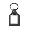 Kožený a kovový přívěsek na klíče pro sublimaci - obdélník - černý