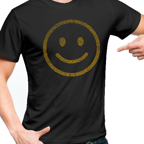 Velký zirkonový plech pro termotransfer - úsměv