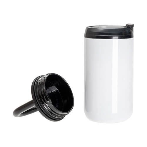 Přenosný nerezový 400 ml hrnek - bílý (pro sublimaci)