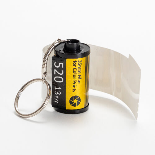 Kazeta na klíče s fotografickým filmem pro sublimaci - stříbrná