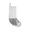 Vánoční ponožka s flitry pro sublimaci - bílá