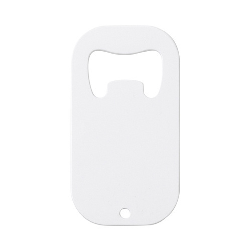 Otvírák na lahve 3,8 x 7 cm pro sublimaci - bílý