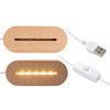 Podstavec LED lampy - oválný 14,5 cm - teplé světlo