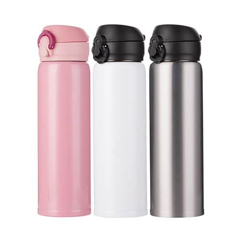 Nerezová termoska 500 ml pro sublimaci - bílá