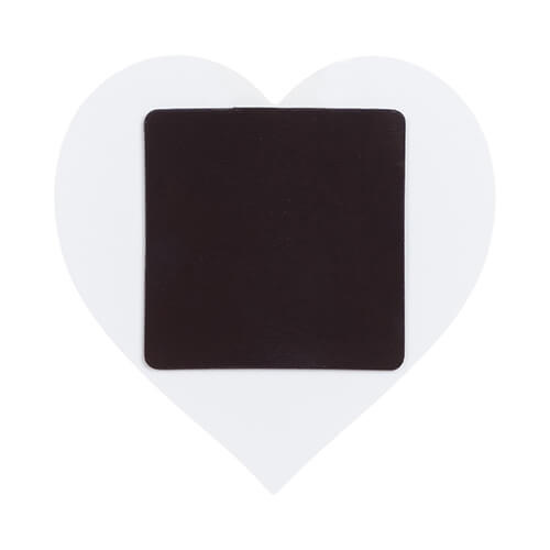 Plastový magnet 6,5 x 6,5 cm pro sublimaci - srdce