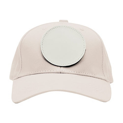 Bavlněná baseballová čepice s kulatou nášivkou na suchý zip pro sublimaci - khaki barva