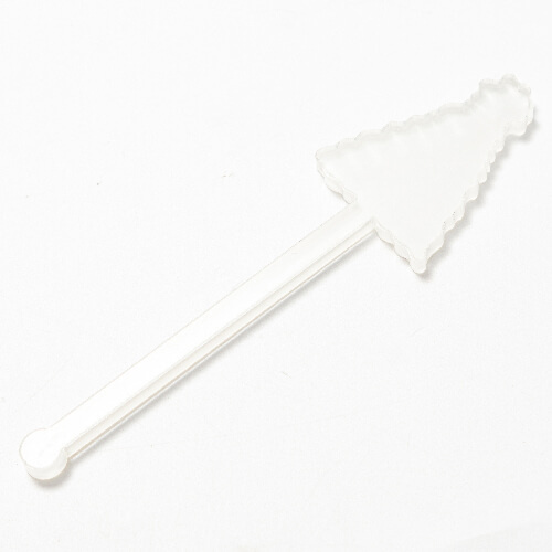 Akrylové míchátko na nápoje 10 cm pro sublimaci - vánoční stromeček