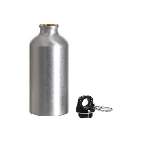 Turistická láhev stříbrná 400 ml Sublimační termotransferový tisk