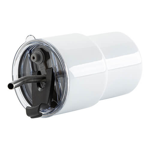 500 ml cestovní hrnek s víčkem a brčkem pro sublimaci - bílý