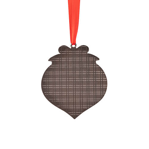 Kovová visačka na vánoční stromek pro sublimaci - oválná