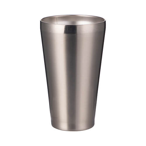 Hrnek z nerezové oceli /tumbler/ 450 ml bez víčka pro sublimaci - stříbrný