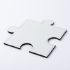 Kožená podložka pod hrnek ve tvaru puzzle pro sublimaci - bílá