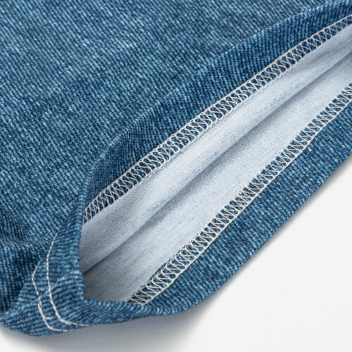 Bavlněné bělené hvězdné tričko Faux Denim pro sublimaci