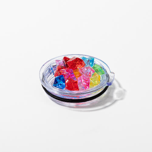 Hrnek na kávu 300 ml pro sublimaci - bílý, víčko s umělým barevným ledem