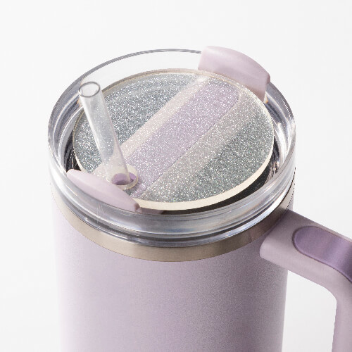 Akrylová jmenovka na hrnek 1200 ml se třpytkami pro sublimaci - kruh