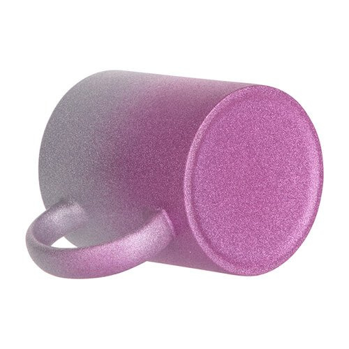 Hrnek 330 ml se třpytkami pro sublimaci - růžovo - stříbrný gradient