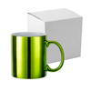 330 ml pokovený hrnek pro sublimaci - světle zelený s krabičkou