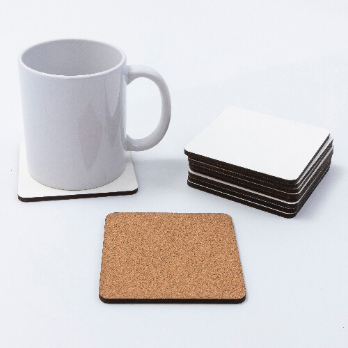 Čtvercová podložka pod hrnek z MDF 9 x 9 cm pro sublimaci