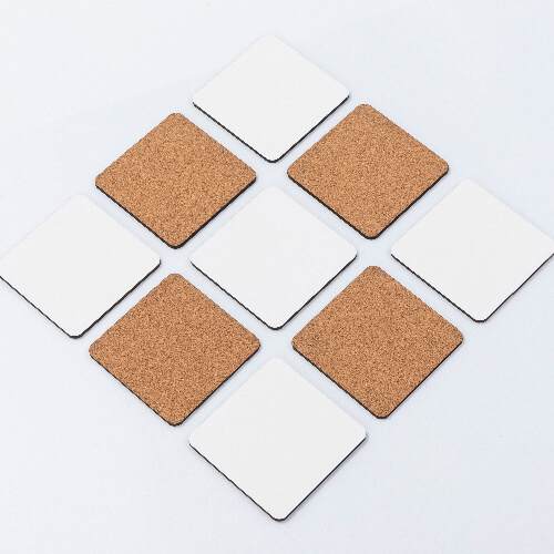 Čtvercová podložka pod hrnek z MDF 9 x 9 cm pro sublimaci