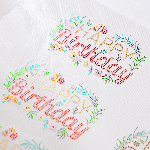 Zirkoniová fólie pro termotransfer - Happy Birthday