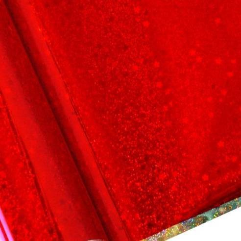 Vzorovaná fólie pro horkou ražbu - Glitter Red