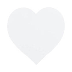 Plastový magnet 6,5 x 6,5 cm pro sublimaci - srdce