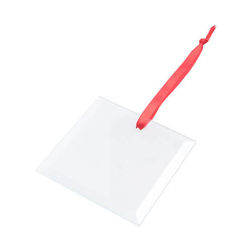 Skleněná visačka na vánoční stromek pro sublimaci - malý čtverec