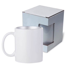 Hrnek 330 ml se stříbrným vnitřkem + krabička (sublimace)