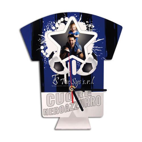 Stojanové hodiny z MDF - sportovní oblečení - sublimační termotransfer