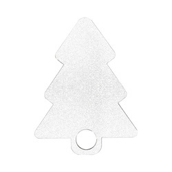 Vláknitá jmenovka se třpytkami pro 1200 ml hrnek k sublimaci - vánoční stromeček