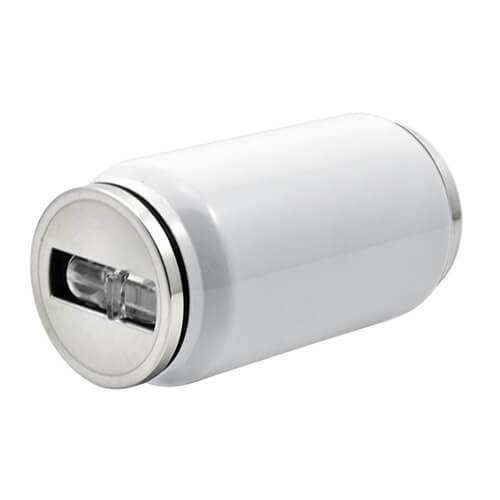 Bidon - nápojová plechovka 350 ml s brčkem pro sublimaci - bílá