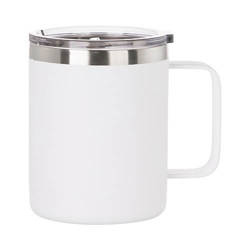 Hrnek na kávu z nerezové oceli o objemu 300 ml pro sublimaci - matně bílý