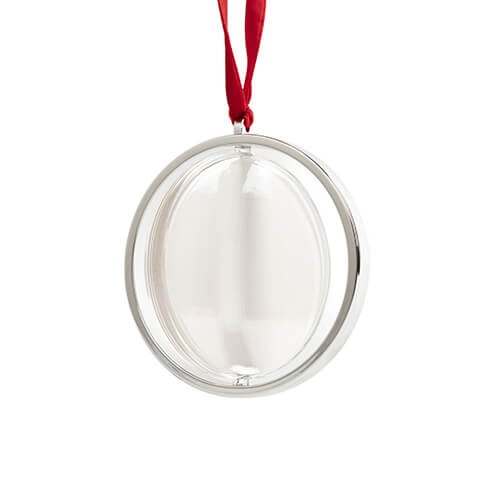 Otočná ozdoba na vánoční stromek pro sublimaci - stříbrná