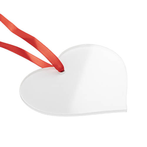 2 mm akrylový přívěsek pro sublimaci - srdce