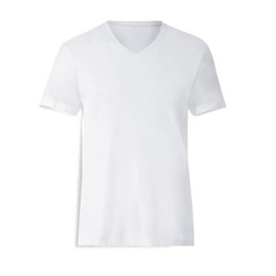 Tričko bílé V-NECK Cotton-Touch Sublimace Termotransfer