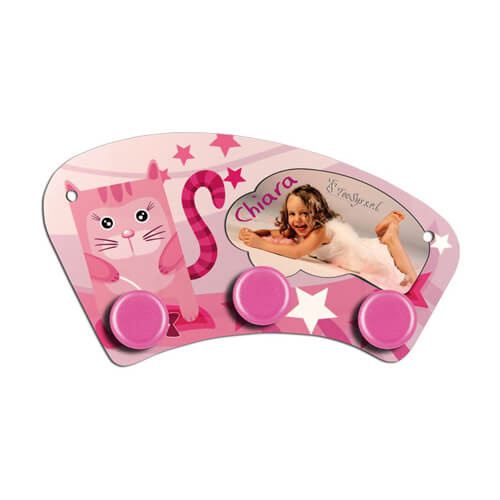 Mini věšák z MDF pro sublimaci - růžové kruhy