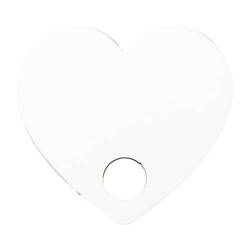 Vláknitá jmenovka na hrnek 480 / 600 / 540 / 750 ml pro sublimaci - srdce