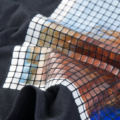 Metalická fólie - flitrový čtverec 24 x 100 cm