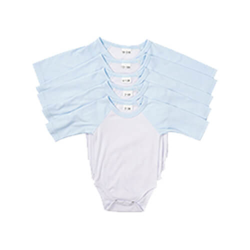 Dětské body s dlouhým rukávem pro sublimaci - modré rukávy