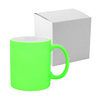 Hrnek Fluo Color 330 ml - matně zelený pro termotransfer + krabička