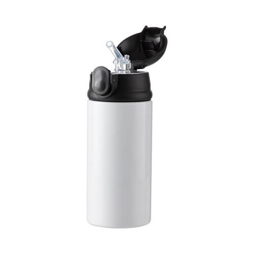 Dětská láhev z nerezové oceli o objemu 360 ml pro sublimaci - bílá
